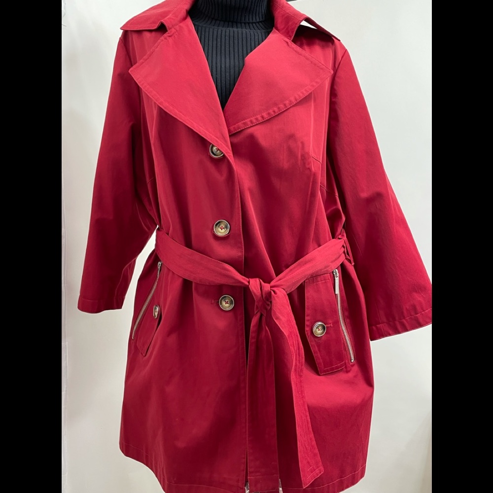 MICHAEL Michael Kors Red Tailored Trench Coat